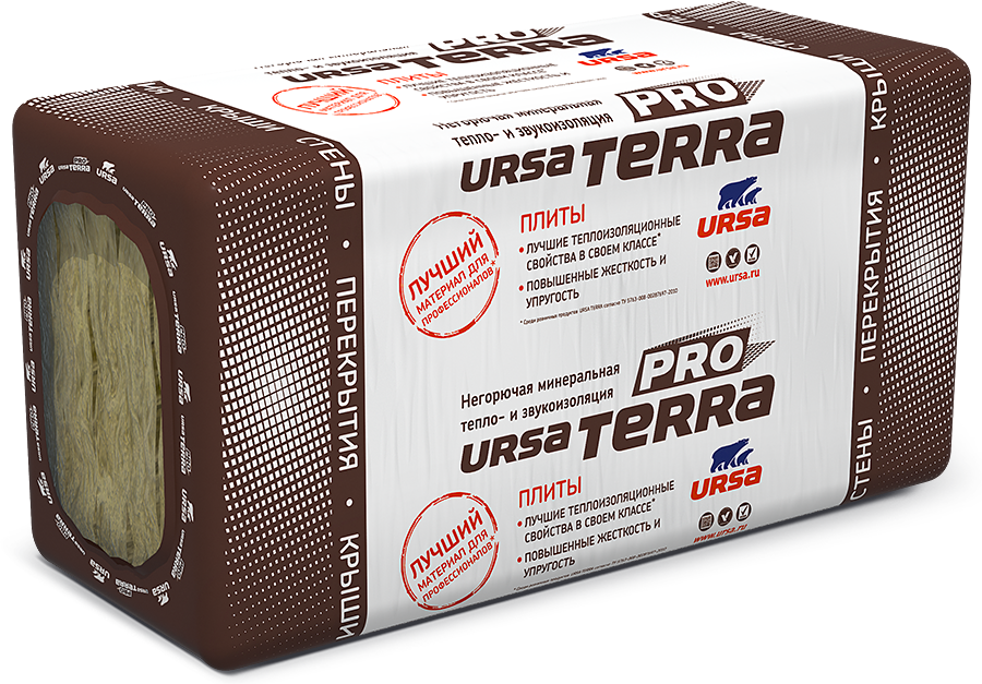 Плиты теплоизоляционные TERRA 34 PN PRO (10)-1000-610-50мм (0,305м3; 6,1м2)