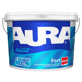 Краска Aura Facade Fort акрил 9л фасад износ.TR
