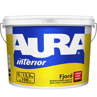 Краска AURA FJORD 9л моющ. для стен и потолков А